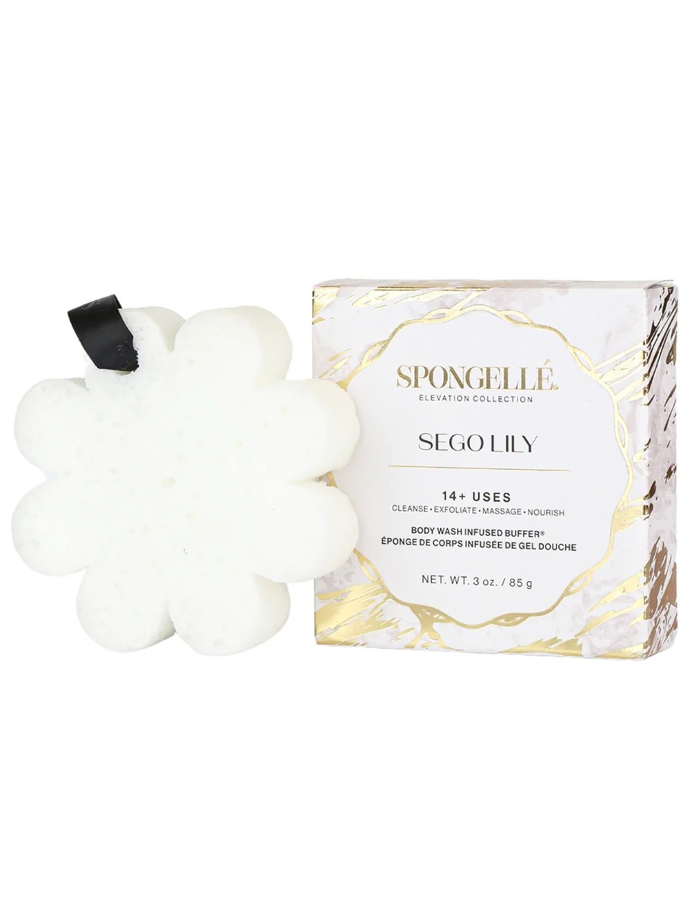 Spongelle Body Wash Infused Buffer in Sego Lily Elevation Collection